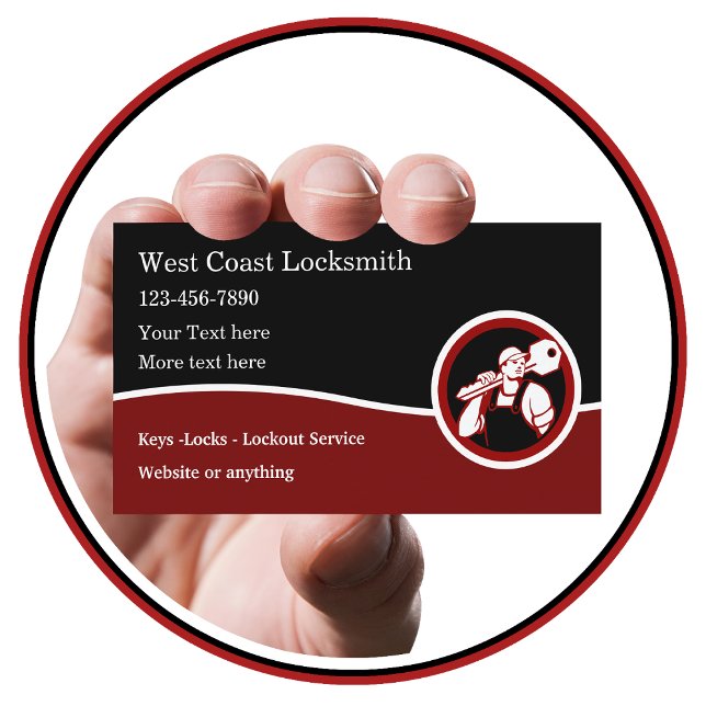 Modern New Locksmith Business Cards (Creator Uploaded)