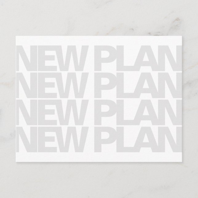Modern New Plan Wedding Save the Date Announcement Postcard (Front)