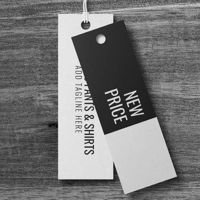 Modern New Price Business Name Hang Tag (Creator Uploaded)