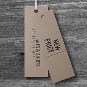 Modern New Price Business Name Hang Tag