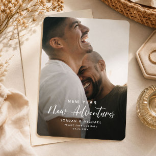 Modern New Year Engagement Adventures Script Fun Save The Date