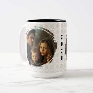 Modern New Year Resolutions Checklist Personalized Two-Tone Coffee Mug