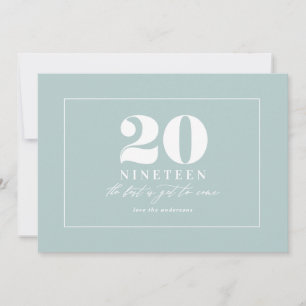 Modern new year typographic holiday card
