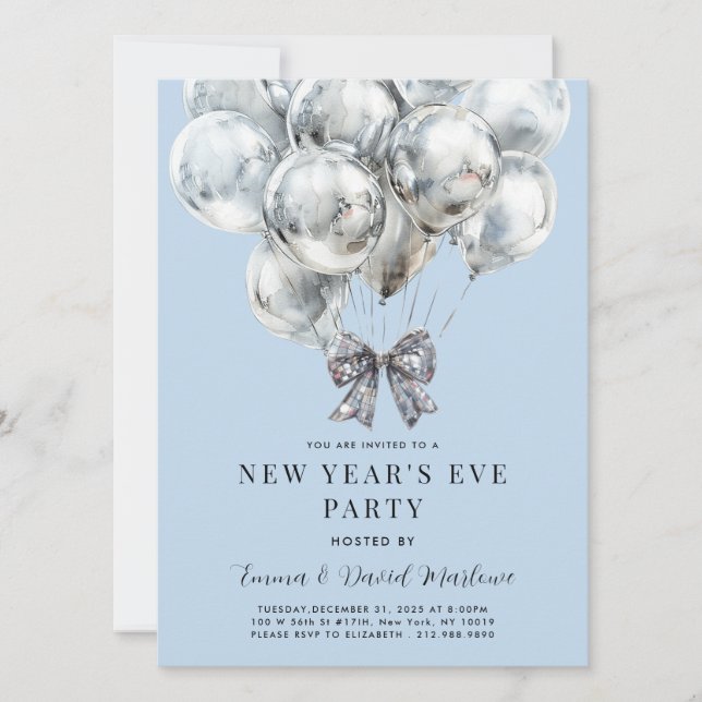 Modern New Year's Eve Party Invitation (Front)