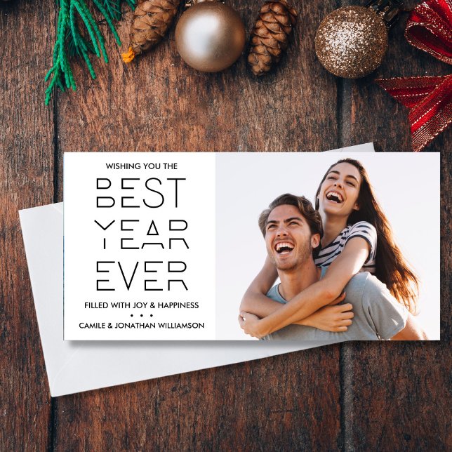 Modern New Year's Holiday Photo Best Year Ever (Creator Uploaded)