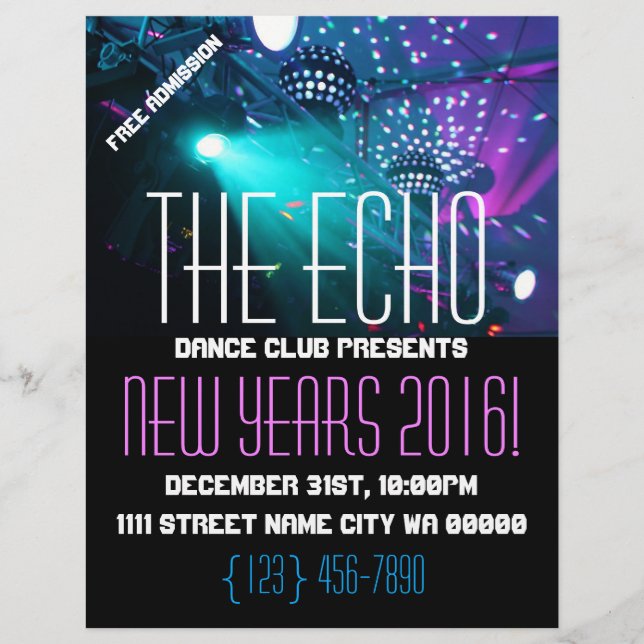 Modern New Years Party Flyer (Front)