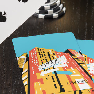 Modern NEW YORK CITY 5th AVE Abstract Playing Cards