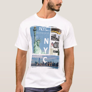 Modern New York City Manhattan Nyc Liberty Statue T-Shirt