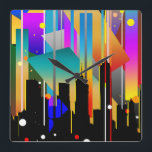 Modern New York Geometrical Shapes Abstract Square Wall Clock<br><div class="desc">Modern New York City is a bustling metropolis that seamlessly blends the historic charm of its iconic landmarks with the cutting-edge energy of contemporary urban life. The city's skyline is dominated by sleek skyscrapers.
This Modern Geometric shapes style is a perfect present to your friends and family souvenir.</div>