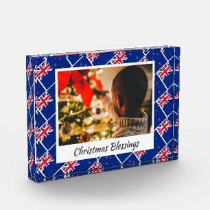 Modern NEW ZEALAND FLAG Christmas Keepsake Photo Block