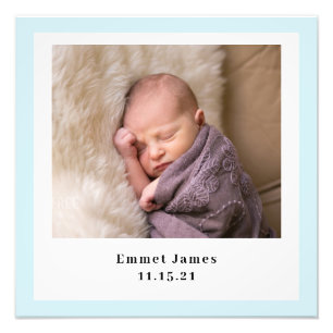 Modern Newborn Baby Photo Print