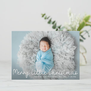 modern newborn christmas birth announcement