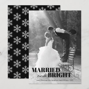 Modern Newlywed Christmas Holiday Card