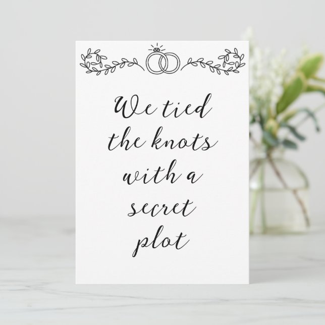 modern newlyweds elopement announcements (Standing Front)