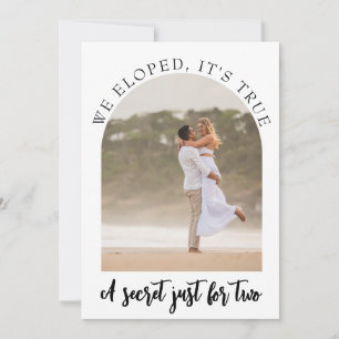 modern newlyweds elopement announcements