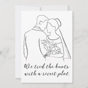 modern newlyweds elopement announcements