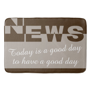 Modern NEWS Banner + your backgr. & ideas Bath Mat