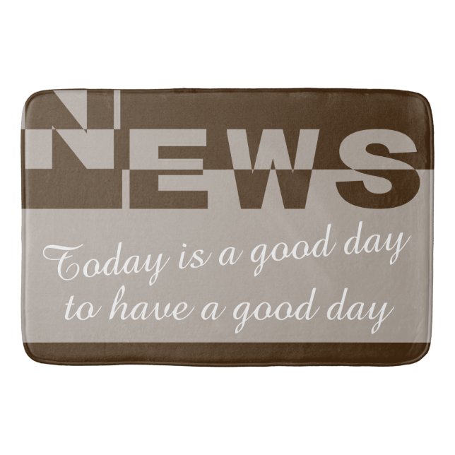 Modern NEWS Banner + your backgr. & ideas Bath Mat (Front)