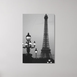 Modern Night in Paris Stretched Canvas Print