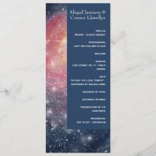 Modern Night Sky Galaxy Blue Purple Red Programme