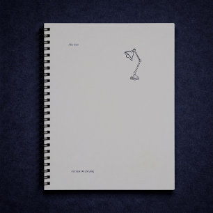 Modern Nocturnal Scholar Aesthetic/Night Lamp Notebook