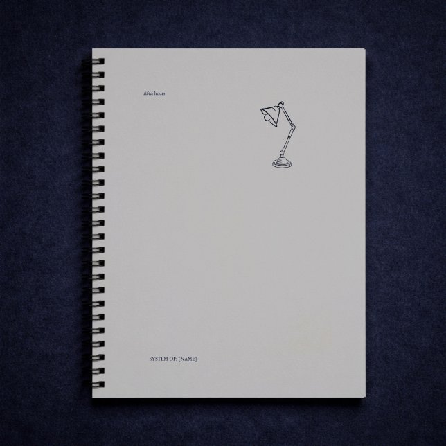 Modern Nocturnal Scholar Aesthetic/Night Lamp Notebook (Creator Uploaded)