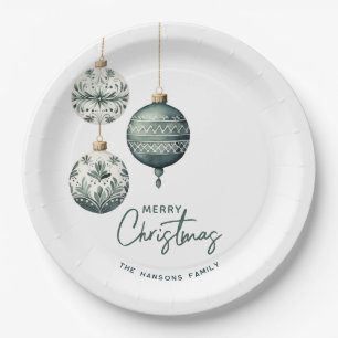Modern Nordic Style Ornaments Merry Christmas Paper Plate