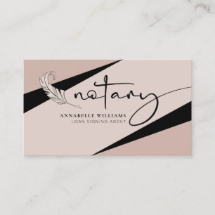 Modern Notary Photo QR Code  Business Card