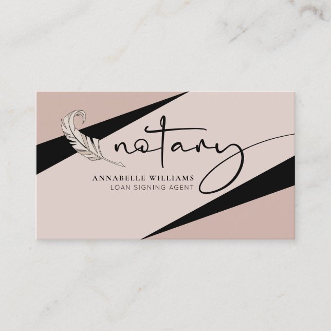 Modern Notary Photo QR Code  Business Card (Front)