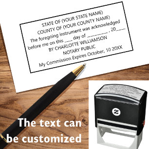 Modern Notary Public Acknowledgement Self-inking Stamp