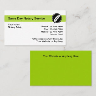 Modern Notary Public Bold Simple Business Card