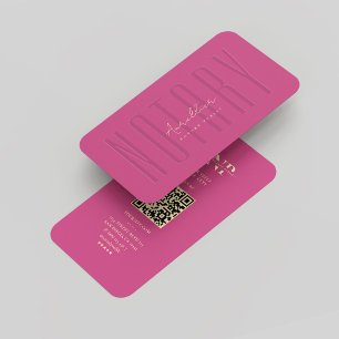 Modern Notary Public Monogram Muted Pink Gold Business Card