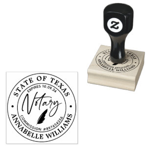Modern Notary Public Rubber Stamp