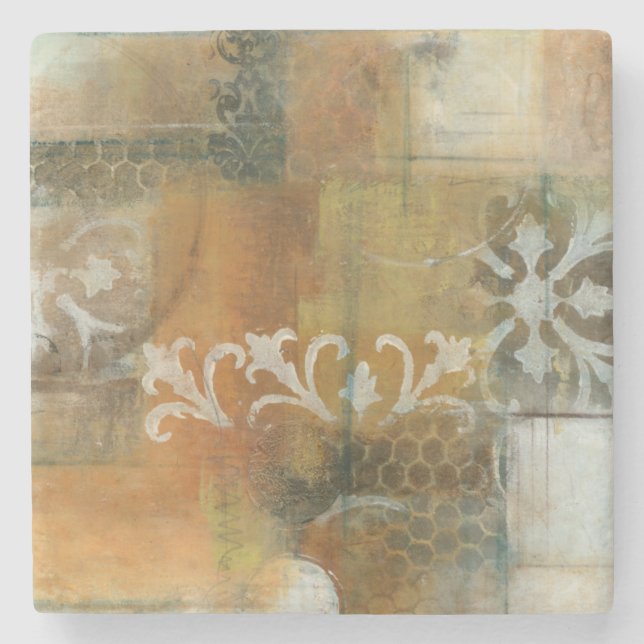 Modern Note II Stone Coaster (Front)