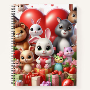 Modern Notebook with animals