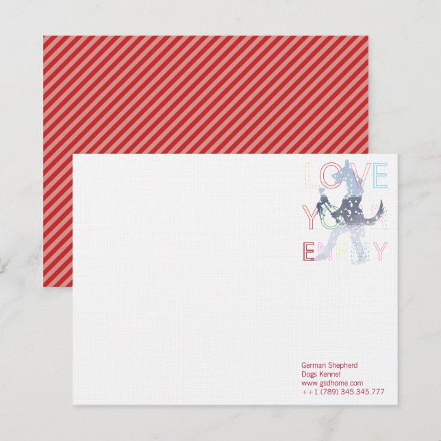 Modern Notecards German Shepherd (Front/Back)