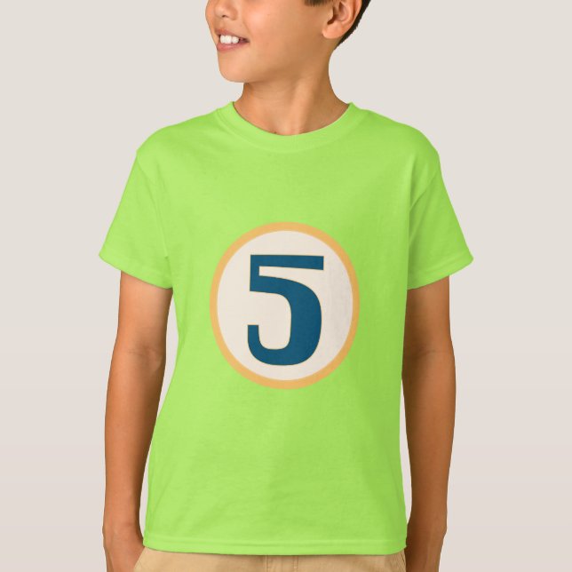 Modern Number 5 T-Shirt (Front)