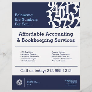 Modern Numbers Logo II Accountant Flyer