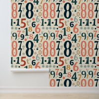 Modern Numbers Pattern | Retro Math Typography