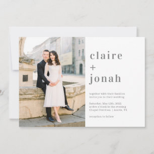 Modern Nuptial Photo Wedding Invitation MNU