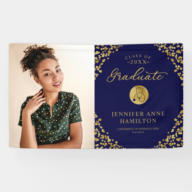 Modern Nurse Graduation Banner Custom Photo (Horizontal)