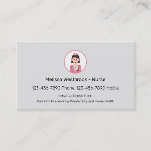 Modern Nurse Medical Business Cards