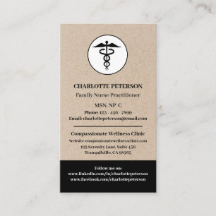 Modern Nurse Practitioner  Business Card