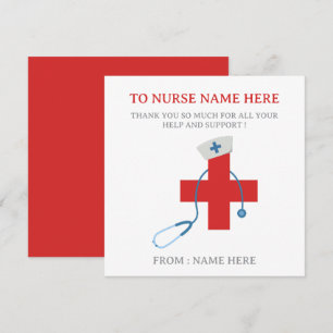 Modern  Nurse Thank You Card