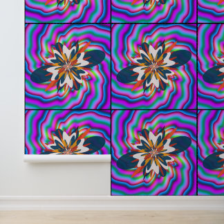 Modern Nursery Colourful Floral Mandala Art  Wallpaper