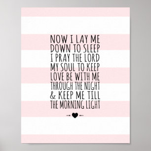 Modern Nursery Wall Art Child's Prayer Print