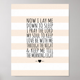 Modern Nursery Wall Art Child's Prayer Print