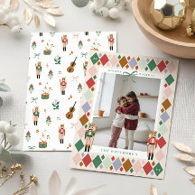 Modern Nutcracker Argyle Diamond Pattern Photo