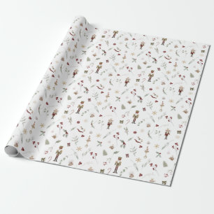 Modern Nutcracker Ballerina Mouse King Christmas  Wrapping Paper