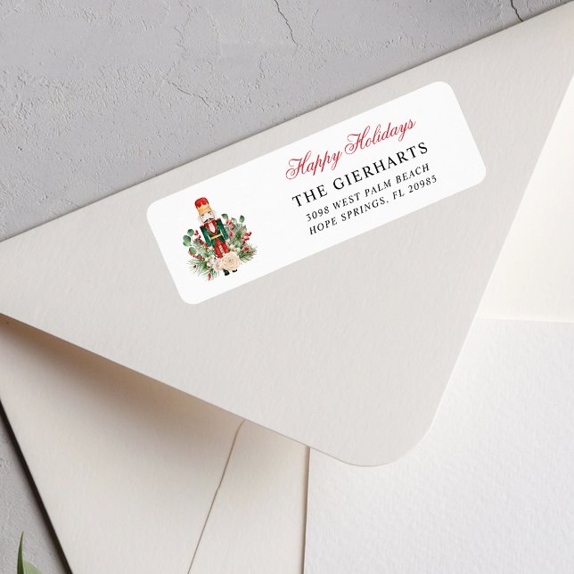 Modern Nutcracker Christmas Holiday Return Address (Modern Nutcracker Christmas Holiday Return Address Label)
